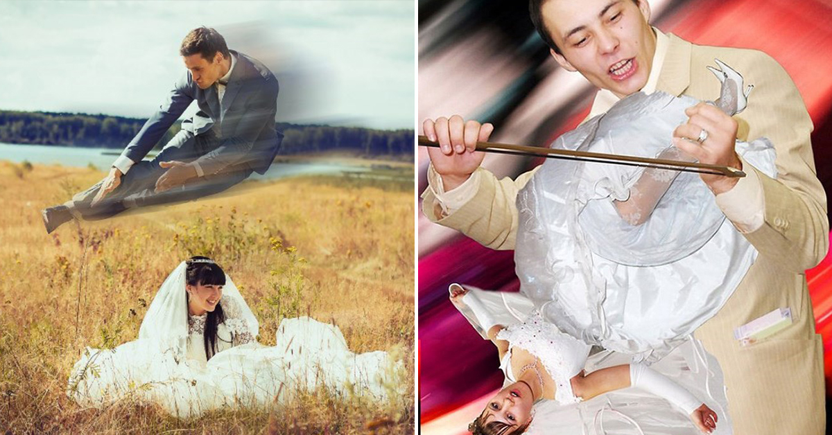 Russian Wedding Photoshop Pics So Bad They're Actually Good
 Bad Photoshopped Wedding