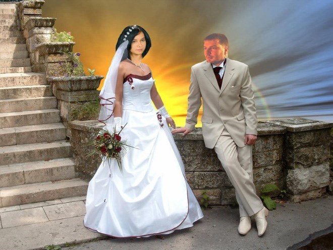 Russian Wedding Photoshop Pics So Bad They're Actually Good
 Bad Photoshopped Wedding